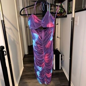 Vibrant Tie-Dye Mini Dress